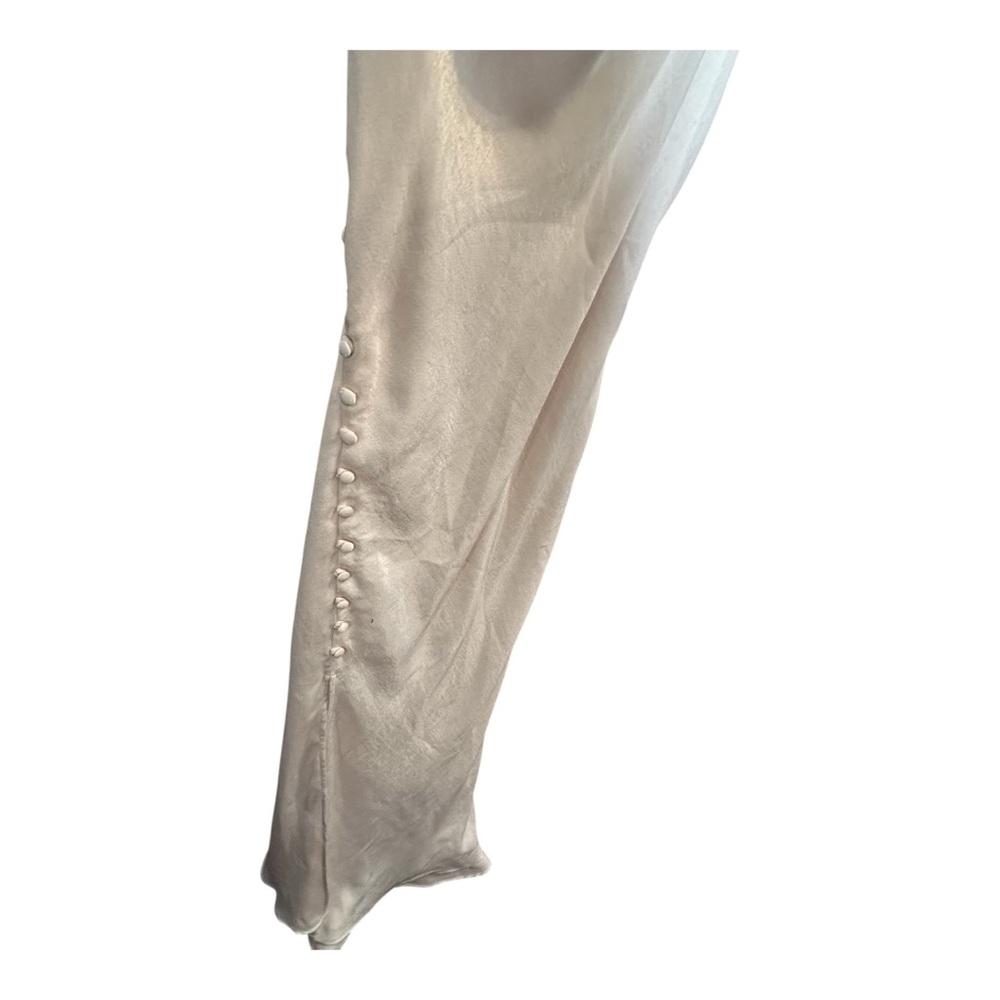 Zara Cream Midi Dress with Side Buttons - Picture 3 of 5